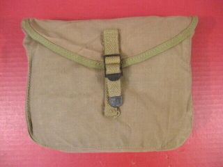 Wwii Era Us Army M1928 Haversack Meat Can Or Mess Kit Pouch - Khaki - Xlnt 3