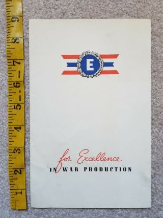 Hoover Wwii Us Army Navy Production Award Excellence In War Booklet Pamphlet