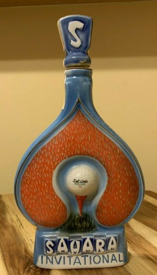 Vintage Jim Beam Collectors Bottle; Las Vegas Del Webb Pro - Am Golf 1971 Decanter