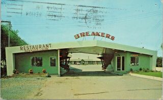 The Breakers Motel On The Scenic Redwood Highway Ca 1960 Postcard - Posted