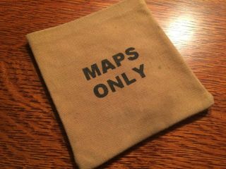 Ww2 Raf Air Ministry " Maps Only " Canvas Map Case Dated 1943