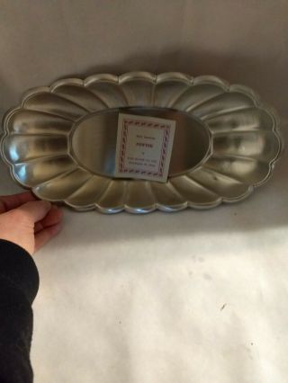 Vintage Early American Pewter Bread Tray By Web Silver Company