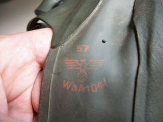 German WWII militaria gas mask complete with 2 eagle markings in fine shape 2