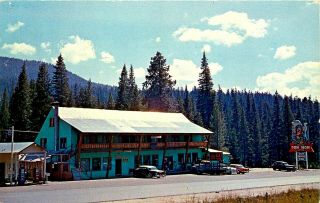 Phillips Pow Wow Lodge,  Highway 50,  El Dorado,  California,  Vintage Postcard
