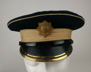 British Army Coldstream Guards Officer Dress Visor Cap Dated 1936 Sz 6 1/2