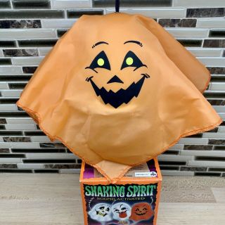 Vintage Halloween Sound Activated Light Shaking Ghost Pumpkin Jol Decoration