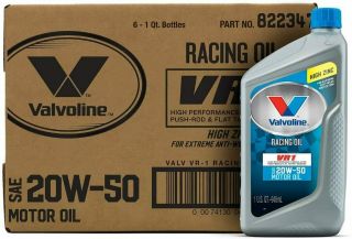Valvoline Vr1 Racing Sae 20w - 50 Motor Oil 1 Qt Case Of 6 -