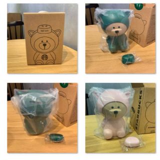 Starbucks Korea 2019 Year Bearista Piggy Bank Pink Green Ltd Edition Select