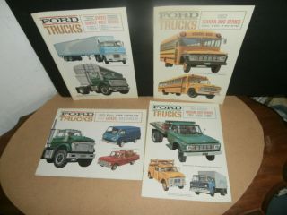 4 Vintage 1963 Ford Bus - Truck Brochures Schaffers Garage Millersburg Pa