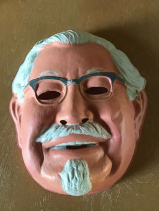 Vintage 1960’s Plastic Colonel Sanders Mask Advertising Kentucky Fried Chicken