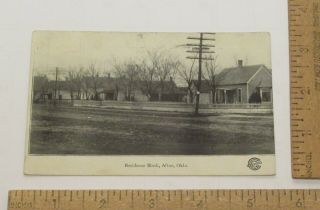 1911 Residence Block - Afton,  Okla.  - Post Card - Real Photo - Posted