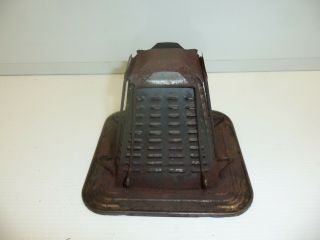 Vintage Tin Metal Campfire/camping/open Flame Pyramid 4 Slice Bread Toaster