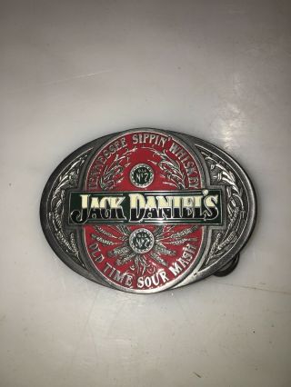 Jack Daniels 1995 Old No.  7 Brand Old Time Sour Mash Whiskey Belt Buckle