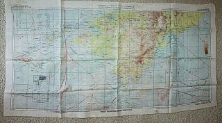 Wwii 1944 Aaf Silk Cloth Map North Borneo Mindanao No.  C43/c44 Double Sided
