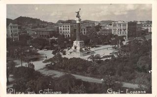 Guayaquil,  Ecuador,  Plaza Del Centenario Overview,  Real Photo Pc 1947
