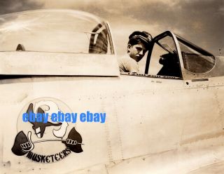 Wwii 5th Air Force Pacific Theater P - 51 Nose Art " Musketeers " Crewman