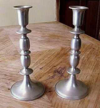 Vtg Empire Pewter Weighted Candlesticks/candle Holders 835