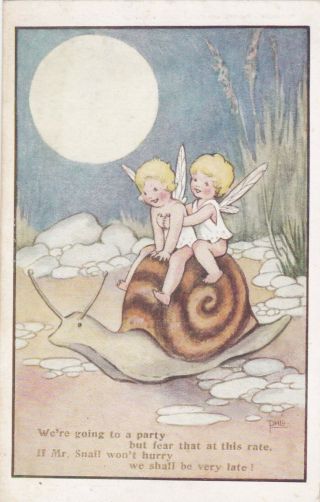 Phlo Two Fairies Riding On A Snail