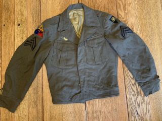 Wwii Ww2 Us Army 8th Armored Division Tank Corps Ike Jacket Named Estate Find