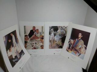 Norman Rockwell Set Of Four Freedoms (fear,  Worship,  Speech,  Want) 8.  5 " X 11 "