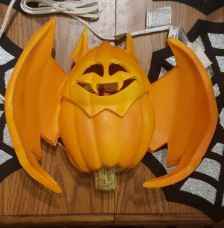 Vntage 1995 Trendmasters Halloween Bat Jack Olantern Pumpkin Lighted