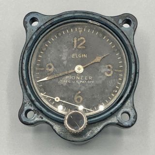 Elgin Aircraft Clock Army Air Force World War Ii Wwii Aaf Pioneer Instruments