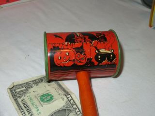 Halloween Noisemaker Vintage U.  S.  Metal Toy Co Witch Pumpkin Jol Owl Cat Bat