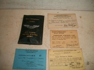 Wwii Us Army Air Corps Identification Card Aberdeen Proving Ground Maryland 1944