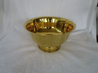 Quality,  Large 9.  5 " [ Solid Brass ] Brassware Bowl Made In India