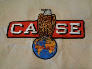 Vintage J I Case Canvas Vest With Large Embroidered Patch - 9 3/4 " X 7 3/8 "