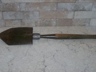 VIntage US Army Folding Trench Shovel - US AMES 1945 Military Tool 3