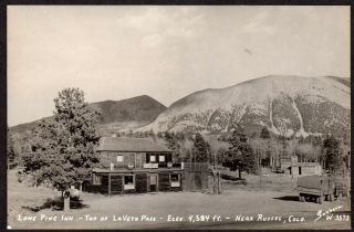 Rppc Lone Pine Inn - Top Of Laveta Pass Colorado 66 Gas Pumps,  Dump Truck,  Sanborn