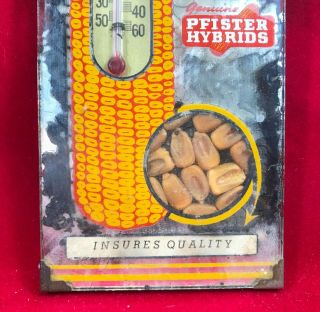 Vintage Thermometer - Pfister Hybrids - Black & Abbott Farms,  Walnut Ill.  - Corn 2