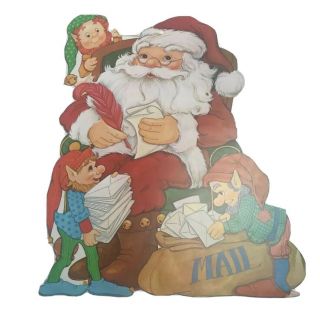 Vintage Christmas Santa Claus Die Cut Elves Mail Christmas Vintage North Pole