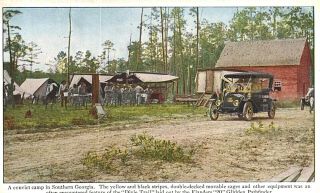 Vintage Postcard - A Convict Camp In Southern Georgia