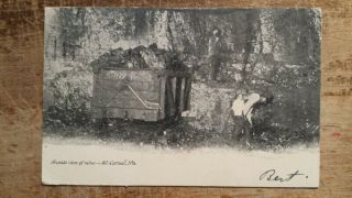 1906 Inside View Of Mine Post Card Pc Mining Mt Carmel Pennsylvania Pa