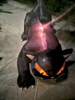 Gemmy 6ftl Halloween Airblown Inflatable Black Cat Lighted Outdoor Yard 2008