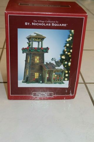 St Nicholas Square Christmas Village Ranger Station Retired