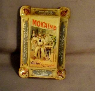 Antique French Mokaine Liqueurs Tip Tray Great Litho
