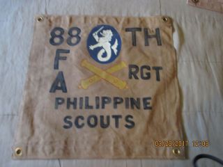 Wwii Us Army 88 Th Field Artillery Regiment Philippine Scouts Flag