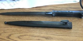 Wwii German K98 Rifle Knife Bayonet E.  U.  F.  Horster W/ Scabbard