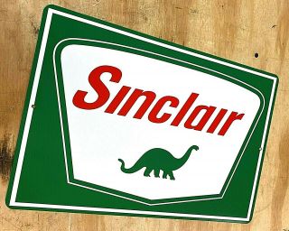 Sinclair Gas Oil Station Aluminum Metal Sign Dino Dinosaur 12x18 Large Size