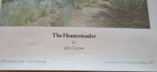 1971 Covered Wagon Western Print HOMESTEADER By John Clymer Winchester Western 2
