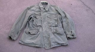 Old Vintage Relic Us Military Ww2 Era M - 1943 Combat Field Jacket /used