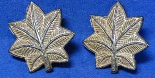 Pre - Wwii 1930s Sterling Army Major Rank Shoulder Insignia Set Great Shape