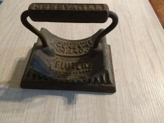 Antique Cast Iron Geneva Hand Fluter Crimper & Base Pat’d 1866 Primitive Tool