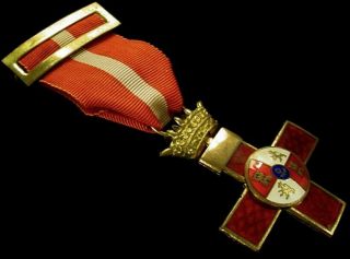 Wwii / Spain Civil War Spanish Order Of Military Merit Medal Cross – Franco Era