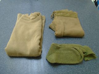 Ww2wwii Army Winter Underwear Group Long Sleeve Shirt/long Johns/wool Socks