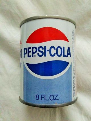 Vintage 8oz Us Pepsi Cola Straight Steel Pull Tab Soda Pop Can Dothan Alabama