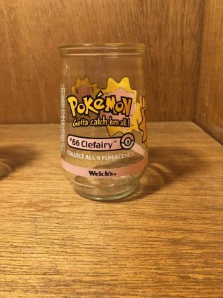 Vintage Pokemon Welch’s Jelly Jar Mini Glasses Nintendo 3,  6,  8,  And 9 2